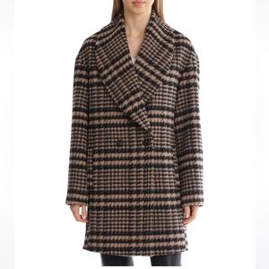 Avec Les Filles Relaxed Plaid Coat